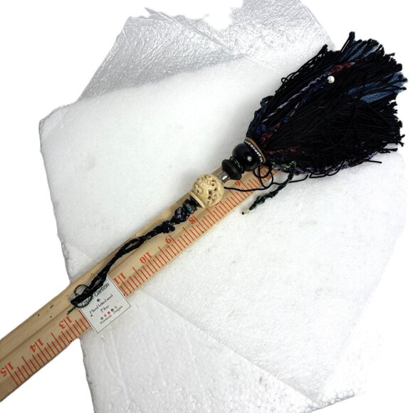 Handcrafted Beaded Curtain Tassel 14” NWT - Picture 9 of 11